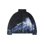 Black Cyan VLONE Down Printed Puffer Jacket