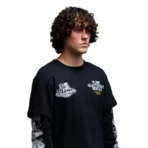 Black Vlone Bulldozer Long Sleeves Tee