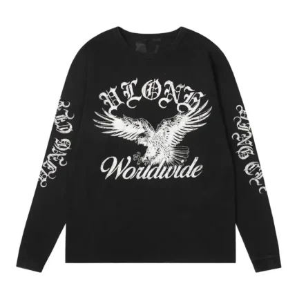 Black Vlone Rider’s Club Crewneck Long Sleeve Tee