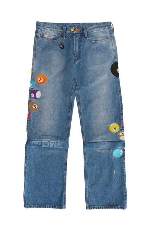 8 BVLL SKATER JEANS/SHORTS with “V” BALL KEYCHAIN