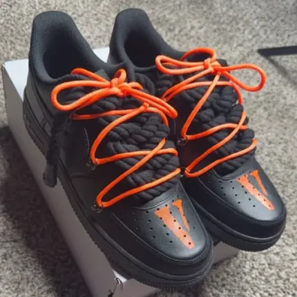 Black/Orange Vlone inspired Air Force 1